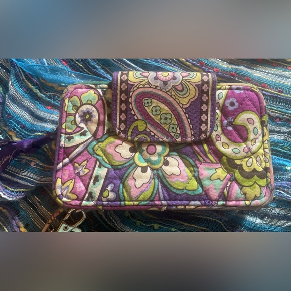 Sassy multicolored purple Vera Bradley wallet. Measures apx 6 x 4”. EUC - Picture 2 of 11